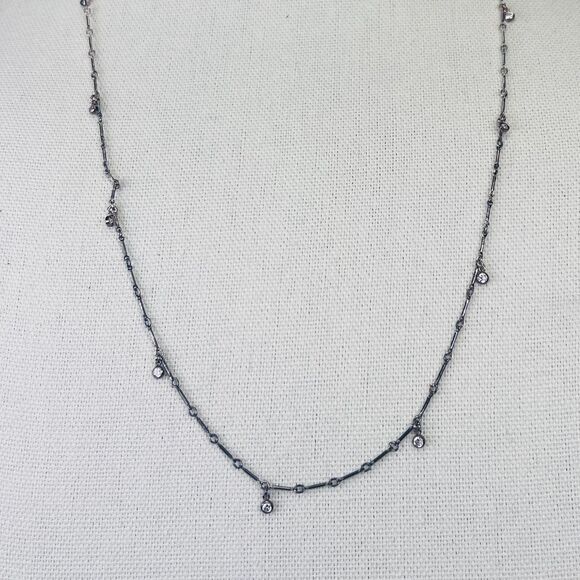 REVOLVE NAiiA Vivien Sterling Shaker Belly Chain Dangling White Cubic Zirconia - Picture 6 of 7